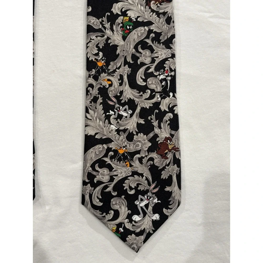Looney Tunes Marvin‎ the Martian Bugs Taz Devil Daffy Tie 2000 Warner Bros Men